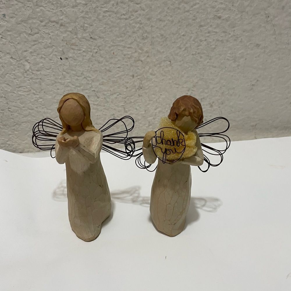 Pair willow tree figurines Just for You 2005 and Angel of freedom